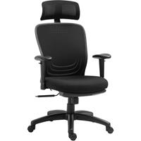 Vinsetto höhenverstellbarer Bürostuhl PC Stuhl mit Fußstütze - schwarz - 