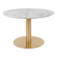 House Nordic Moderne wit/gouden ''Bolzano'' ronde koffietafel - L70xB70xH45 cmModerne wit/gouden ''Bolzano'' ronde koffietafel - L70xB70xH45 cm