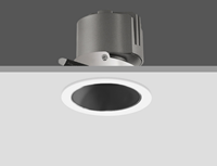 Groenovatie LED Inbouwspot 5W Dimbaar, Kantelbaar, Wit/Zwart, Rond, Ã65mm, Warm Wit