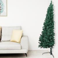 vidaXL Künstlicher Halber Weihnachtsbaum mit Ständer Grün 150 cm PVC 