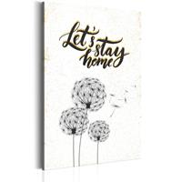 Karo-art Schilderij - My Home: Let's Stay Home