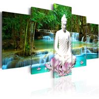 Artgeist Zen Waterfall Leinwandbild 5-teilig 100x50cm