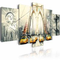 Karo-art Schilderij - New York in beeld , 5 luik