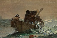 Karo-art Schilderij - Winslow Homer, The Herring Net, Het haringnet, , 1885, 100x70