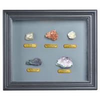 Esschert Design Mineralien Gerahmt 32 X 27,5 Cm Holz, Glas