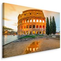 Karo-art Schilderij - Amphitheater in Rome, wanddecoratie, premium print