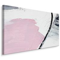 Karo-art Schilderij - Abstract in het roze, een echte eycatcher in huis, premium print