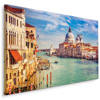 Karo-art Schilderij - Een prachtige dag in Venetië, Italië, premium print