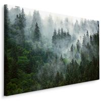 Karo-art Schilderij - Mist in de bergen, eyecatcher voor aan de wand, premium print