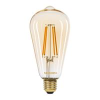 markenlos Noxion Lucent led E27 Edison Fadenlampe Messing 7.2W 630lm - 822 Extra Warmweiß Dimmbar - Ersatz für 50W