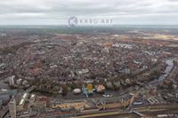 Karo-art Schilderij - Groningen, luchtfoto , Multikleur , 3 maten , Wanddecoratie