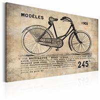 Karo-art Schilderij -Model N° 1245 - Fiets, Sepia