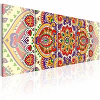 Karo-art Schilderij - Mandala , multi kleur , 5 luik