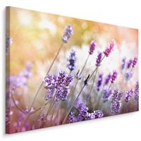 Karo-art Schilderij - Lavendel in bloei , Wanddecoratie , Premium print