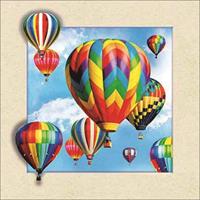 Karo-art Schilderij - Luchtballon 3D Look, 30x40
