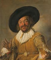 Karo-art Frans hals, De vrolijke drinker 80x100cm, Rijksmuseum, premium print, print op canvas, oude meester