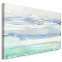 Karo-art Schilderij Abstracte zee (print op canvas), groen/blauw, wanddecoratie