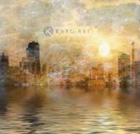 Karo-art Afbeelding op acrylglas - New York, digitale afbeelding op canvas