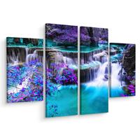 Karo-art Schilderij - Huay Mae Khamin waterval, Thailand, 3 luik, premium print