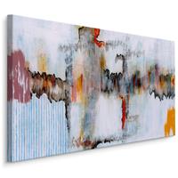 Karo-art Schilderij - Abstracte golven , Wanddecoratie , Premium print