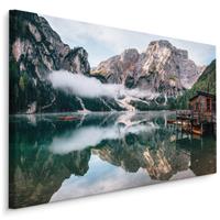 Karo-art Schilderij - Lago di Baies, Italië, 4 maten, Premium print, wanddecoratie