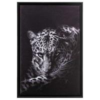 Leen Bakker Schilderij Luipaard - zwart - 64x44x4 cm