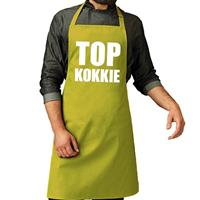 Bellatio Top Kokkie Barbeque Schort / Keukenschort Lime Groen Voor Heren - Bbq Schorten