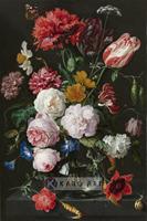 Karo-art Afbeelding op acrylglas - Stilleven met bloemen in een glazen vaas, Jan Davidsz de Heem , Multikleur , Premium print