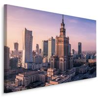 Karo-art Schilderij - Warschau skyline, 4 maten, multi-gekleurd, Premium print