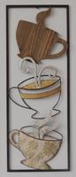 Karo-art Frame 3D art - Koffie 28X73cm