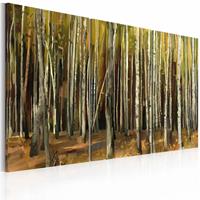 Karo-art Schilderij - De mysterieuze Sherwood Forest , 3 luik