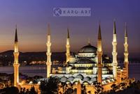 Karo-art Schilderij - De Sultan Ahmetmoskee, Blauwe moskee, Istanboel, Turkije