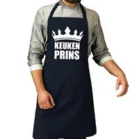 Bellatio Keuken Prins Barbeque Schort / Keukenschort Navy Blauw Voor Heren - Bbq Schorten