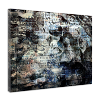 Karo-art Schilderij - Abstract met mystieke symbolen, premium print, wanddecoratie