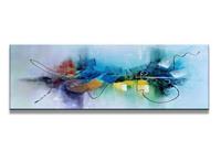 Karo-art Schilderij - Abstract Gekleurd, 120X40cm, 1luik