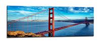 Karo-art Schilderij - San Francisco Golden Gate, 120x40cm. incl ophang haakjes