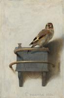 Karo-art Schilderij Carel Fabritius - Het puttertje, 1654, reproductie, Premium print