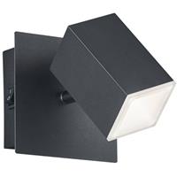 BES LED Led Wandspot - Trion Laginos - 8w - Warm Wit 3000k - 1-lichts - Vierkant at Zwart - Aluminium