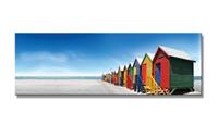 Karo-art Schilderij - Strandhuisje, multi-gekleurd, 120X40cm, 1luik