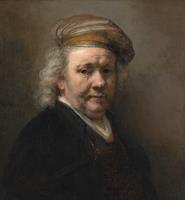 Karo-art Schilderij - Rembrandt van Rijn, Zelfportret, 1669, 90x100 cm