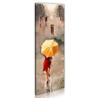 Karo-art Schilderij - On A Rainy Day , 40x120cm