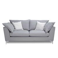 Rubin Möbel Wohnzimmer Sofa in Blaugrau und Weiß Nosagfederung