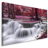 Karo-art Schilderij - Rode waterval, 4 maten, premium print