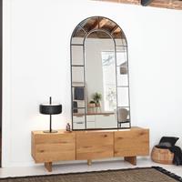 kavehome Rasha TV-Schrank 3 Türen aus Eichenfurnier mit natürlichem Finish 160 x 45 cm - Kave Home