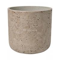 Pottery Pots Pot Rough Charlie L Grey Washed Fiberclay 24x24 cm grijze ronde bloempot