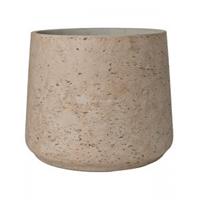 Pottery Pots Pot Rough Patt XXL Grey Washed Fiberclay 34x28 cm grijze ronde bloempot