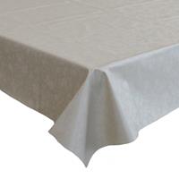 Bellatio Tafelzeil/tafelkleed Creme Met Bloemen Motief 140 X 250 Cm - Tuintafelkleed