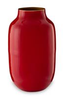 Pip Studio 14cm ovalen vaas (Kleur: rood)