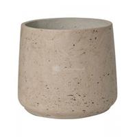 Pottery Pots Pot Rough Patt XL Grey Washed Fiberclay 23x19 cm grijze ronde bloempot