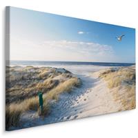 Karo-art Schilderij - Pad naar Noordzee, multi-gekleurd,4 maten, premium print